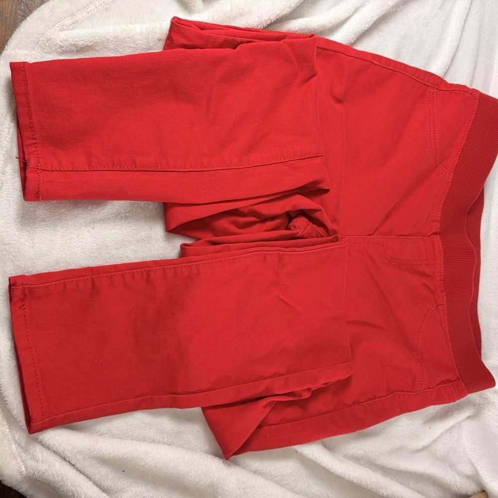 No Boundaries Red Pull-On Pants Ribbed Waistband Juniors Large 11-13 Y2K Style